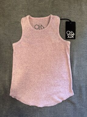 Chaser kids Pink Ribbed Tank Top nwt